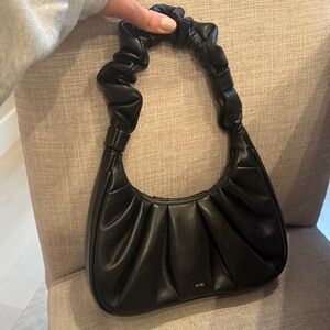 JW PEI Black Ruched Handle Women's Bag
